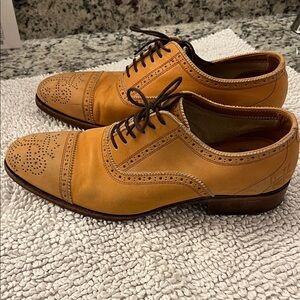 John Fluevog Tan Leather Oxfords